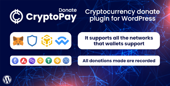 CryptoPay Donate - Cryptocurrency donate plugin for WordPress icon