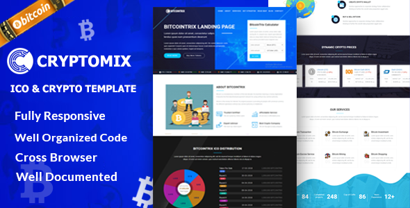Cryptomix - Bitcoin, ICO & Crypto Template icon