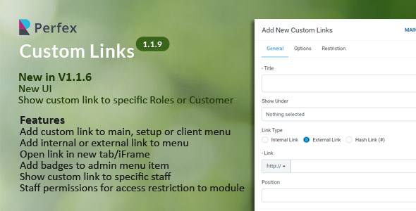 Custom Links for Perfex CRM icon