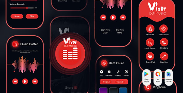 DJ Music Mixer App - DJ Remix Pro - 3D DJ Music Mixer - DJ Mixer Studio - Virtual DJ Mixer icon