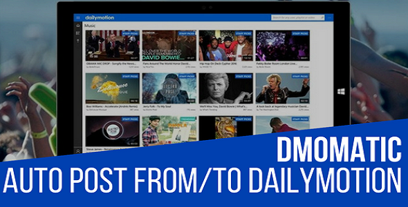 DMomatic Automatic Post Generator and Dailymotion Auto Poster Plugin for WordPress icon