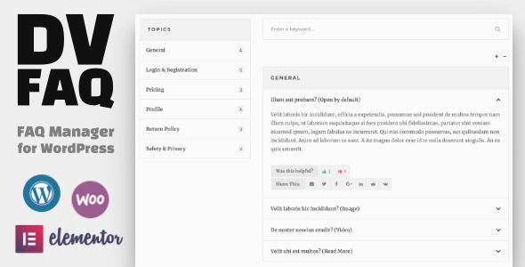 DV FAQ - Advanced WordPress FAQ Plugin icon