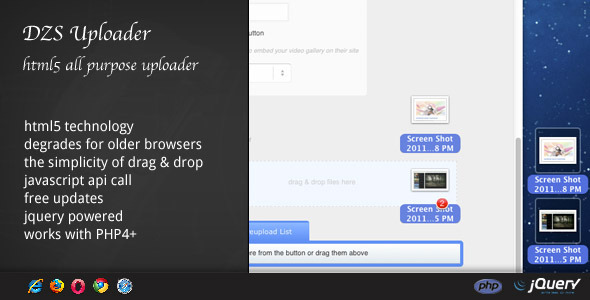 DZS Uploader - All purpose html5 uploader icon