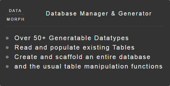 DataMorph Database Manager and Generator icon