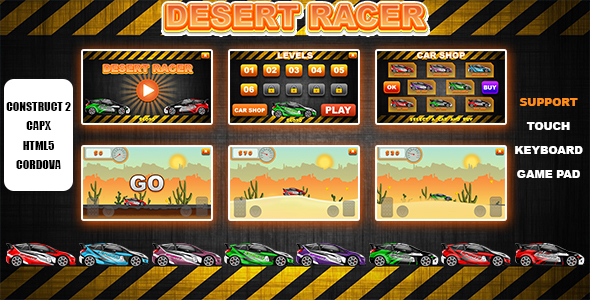 Desert Racer v1.0 (CAPX | HTML5 | Cordova) Car Racing Game icon
