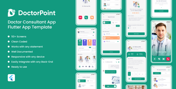 DoctorPoint - Doctor Consultant App Flutter App Template icon