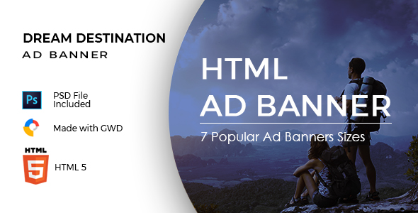 Dream Destination - Summer Sale - HTML Ad Banner Template icon