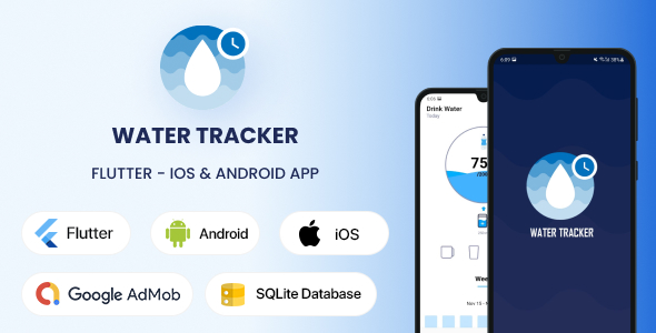 Drinking Water Reminder - Flutter Mobile App icon