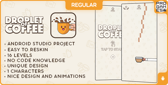 Droplet of Coffee (REGULAR) - ANDROID - BUILDBOX CLASSIC game icon