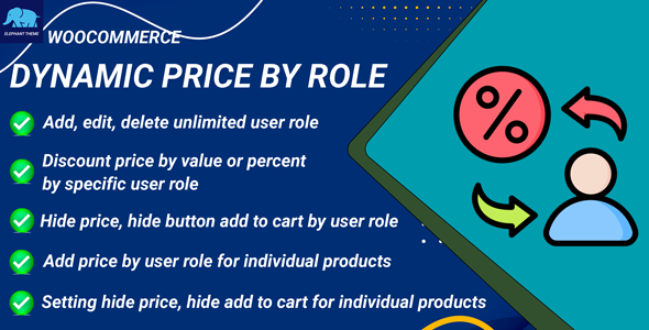 Dynamic Price, Discounts or Increase by role user for WooCommerce icon