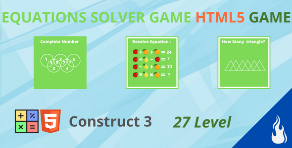 EQUATIONS SOLVER - HTML5 GAME (Construct3/Html5) icon