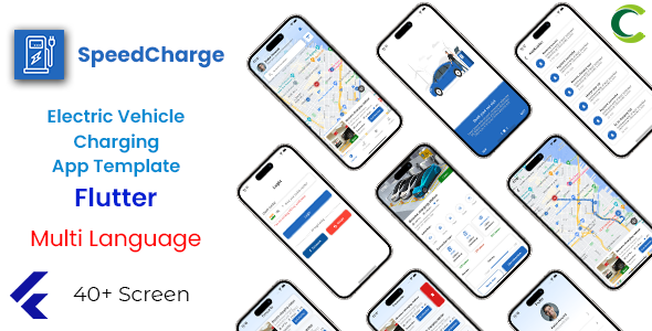 EV Charging Station App | Electric Vehicle Charging Spot App | Flutter | SpeedCharge icon