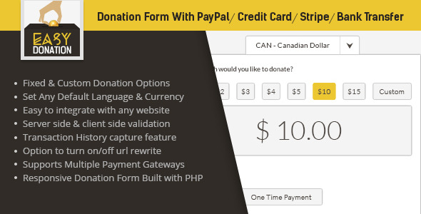 EasyDonation Form PayPal/Stripe/Credit Card/Bank Transfer icon