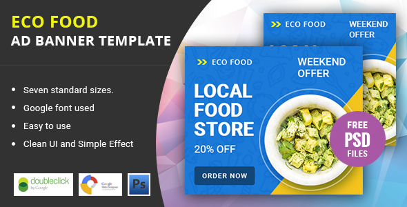Eco Food | HTML 5 Animated Google Banner icon