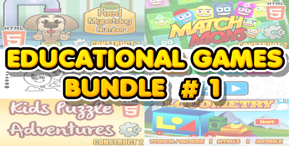 Educational Games Bundle #1 - 6 HTML5 Games (CAPX included) icon