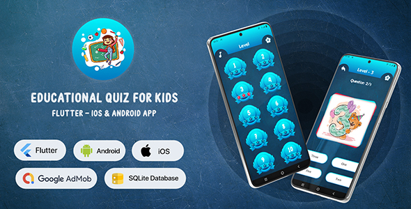 Educational Quiz for Kids - Flutter Android & iOS App    