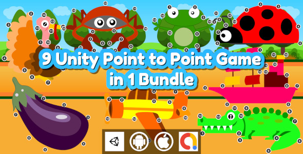 Edukida - 9 Unity Point to Point Kids Games With Admob in 1 Bundle For Android and iOS icon