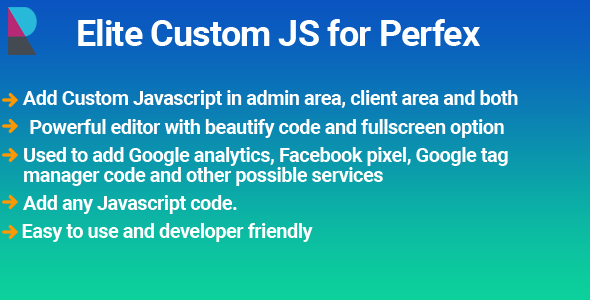 Elite Custom JS module for Perfex CRM icon