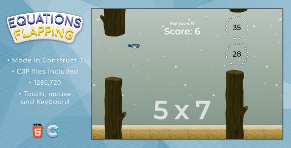 Equations Flapping - HTML5 Math game icon