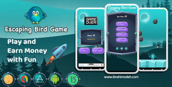 Escaping Bird Game - Play to Earn Money with Admin Panel and Admob icon