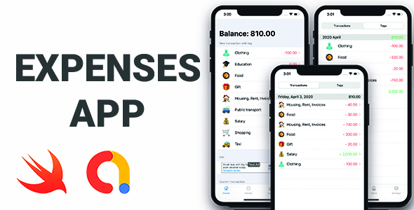 Expenses App | Full SwiftUI iOS Application icon