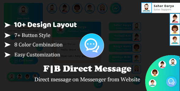 FIB Messenger : F&B Direct Message from website HTML Plugin icon