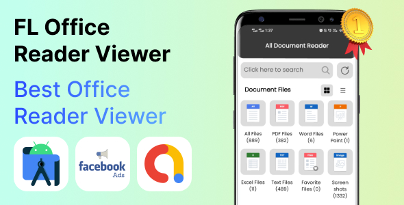 FL Office Reader Viewer | Document Viewer, Document Reader with admob icon