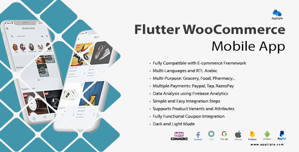 FOOD SHOP, Woocommerce Store Flutter Android & Ios Full App icon