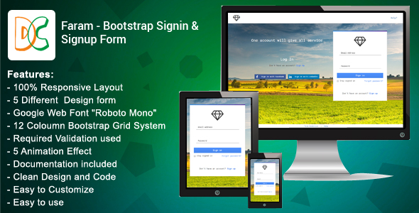 Faram - Sign in/Sign up forms icon