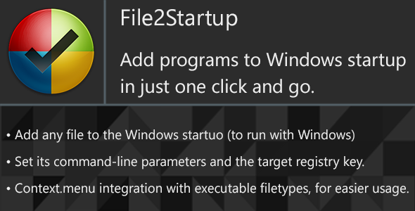 File2Startup - Add any program to Windows startup easy icon