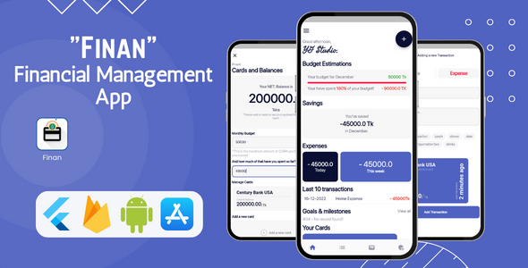 Finan v2.1 - Financial Management App | Flutter & Firebase | Android & iOS icon