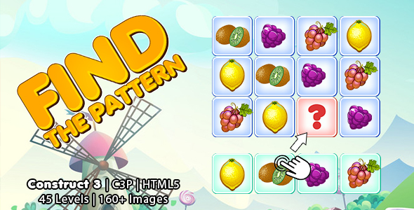 Find The Pattern Kids Learning Game (Construct 3 | C3P | HTML5) Educational Puzzle Game icon
