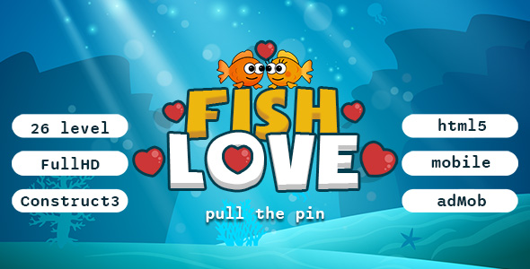 Fish Love. html5, mobile (adMob), pc. Construct3. icon