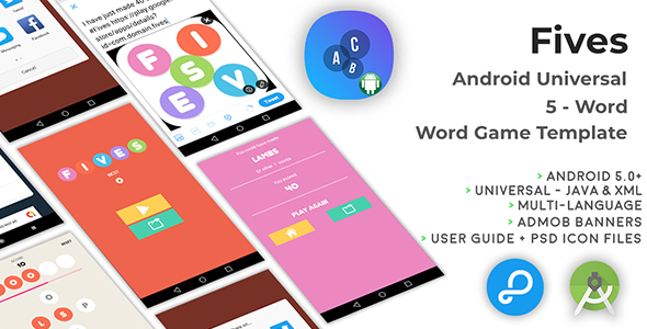 Fives | Android Universal Word Game Template icon