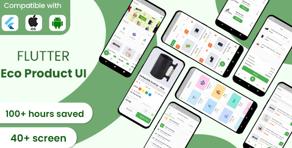 Flutter Eco-product UI Kit template icon
