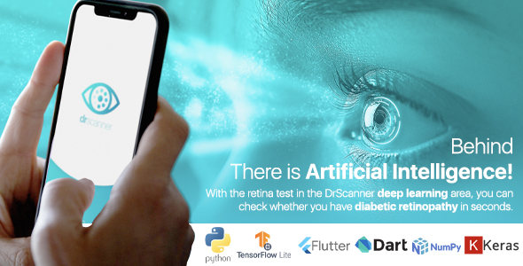 Flutter TensorFlow Lite Artificial Intelligence Application Detection of Diabetic Retinopathy icon
