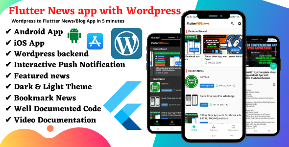 Flutter WP News - Android/iOS App for WordPress icon