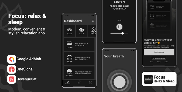 Focus: relax & sleep - Full iOS App icon