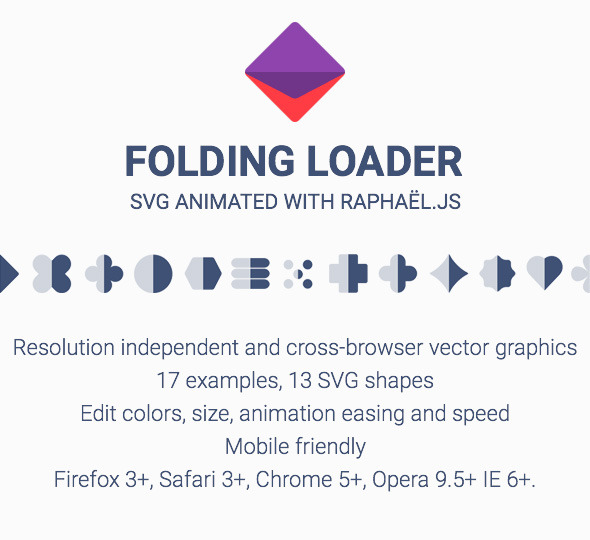Folding Loader Animated SVG icon