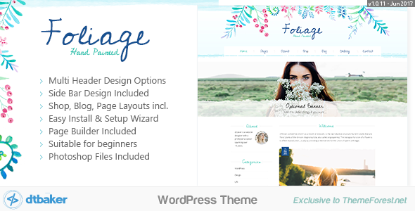 Foliage Watercolor - Creative WordPress Theme icon