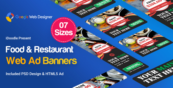Food & Restaurant Banners Ad Template icon