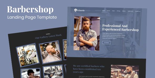 Frizerie - Barbershop Landing Page Template icon