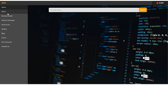 Full Screen Modal Nav Using Pure HTML and CSS