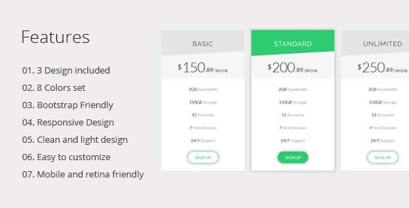 Generic Pricing Table icon
