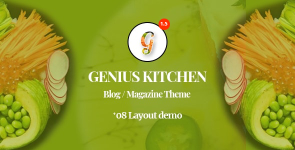 Genius Kitchen - News Magazine and Blog Food WordPress Theme icon