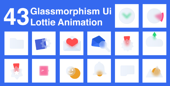 Glassmorphism Ui Lottie Animation icon