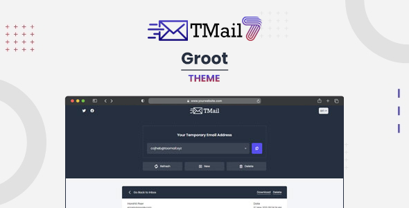 Groot - Theme for TMail - Multi Domain Temporary Email System