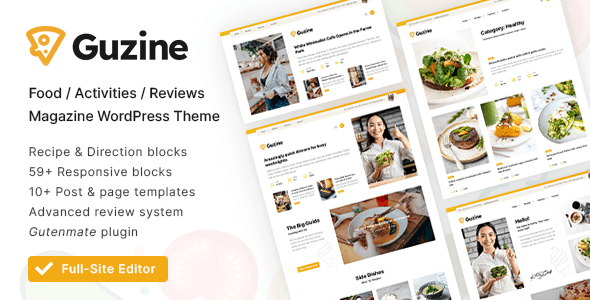 Guzine - Food Blog WordPress Theme icon