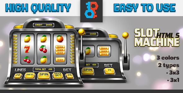 HTML Realistic Slot Machine icon