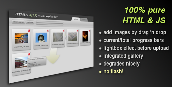 HTML5 AJAX Multi uploader icon